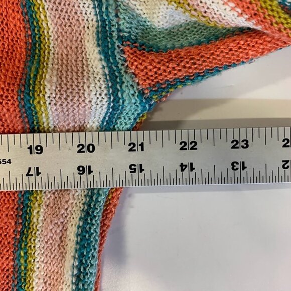 Hem & Thread Women's Rainbow Pastel Knit Long Sleeve Pullover Hoodie Size S - Picture 11 of 12